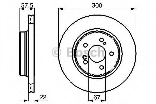 BOSCH 0986478793 гальмівний диск