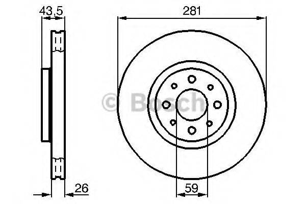 BOSCH 0986479B52 гальмівний диск