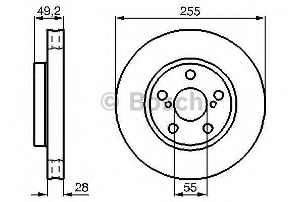 BOSCH 0986478858 гальмівний диск