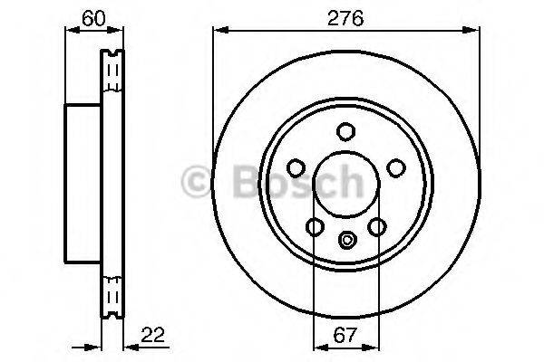 BOSCH 0986479B53 гальмівний диск