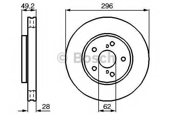 BOSCH 0986478968 гальмівний диск