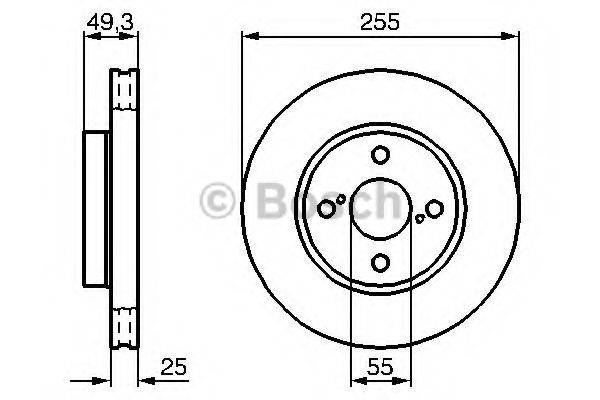 BOSCH 0986479B70 гальмівний диск