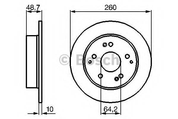 BOSCH 0986479225 гальмівний диск