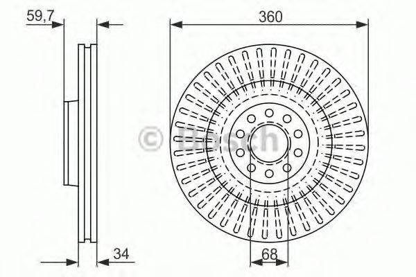 BOSCH 0986479B97 гальмівний диск