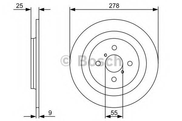 BOSCH 0986479C05 гальмівний диск