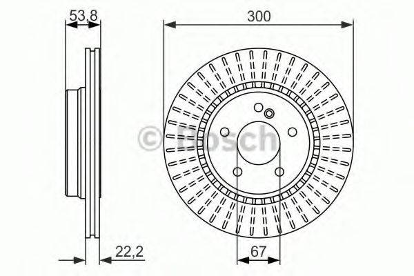 BOSCH 0986479653 гальмівний диск