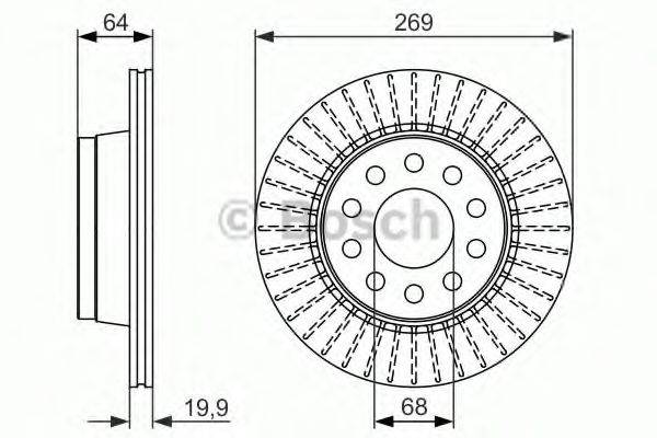 BOSCH 0986479689 гальмівний диск