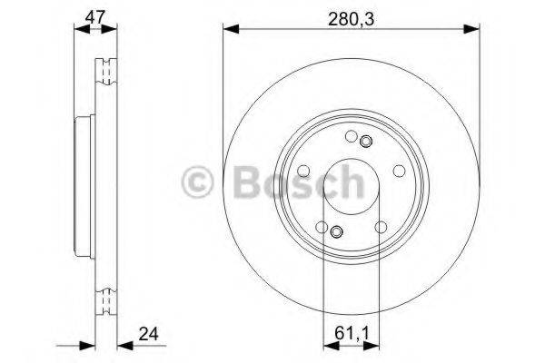 BOSCH 0986479743 гальмівний диск