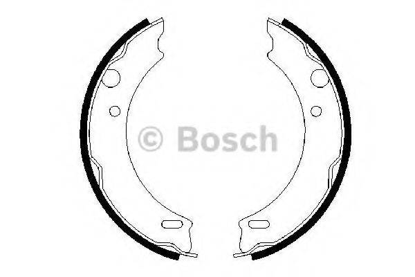 BOSCH 0986487412 Комплект гальмівних колодок, стоянкова гальмівна система