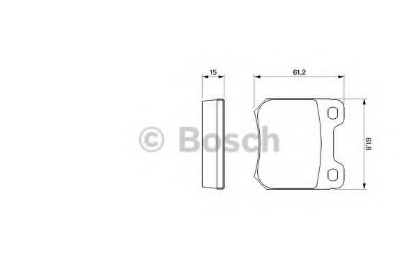 BOSCH 0986490510 Комплект гальмівних колодок, дискове гальмо