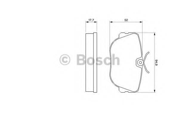 BOSCH 0986490680 Комплект гальмівних колодок, дискове гальмо