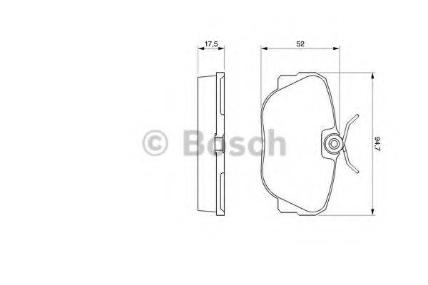 BOSCH 0986491730 Комплект гальмівних колодок, дискове гальмо