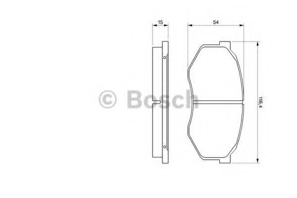 BOSCH 0986493180 Комплект гальмівних колодок, дискове гальмо