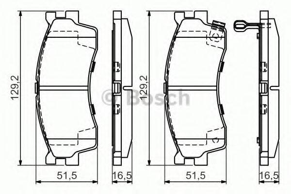 BOSCH 0986494146 Комплект гальмівних колодок, дискове гальмо