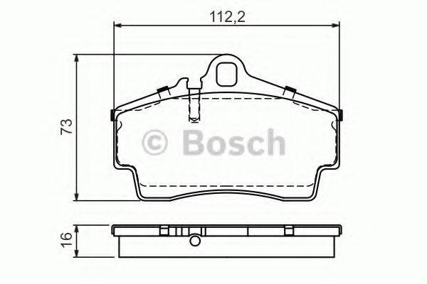 BOSCH 0986494265 Комплект гальмівних колодок, дискове гальмо