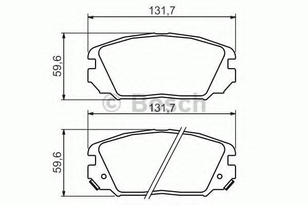 BOSCH 0986494378 Комплект гальмівних колодок, дискове гальмо