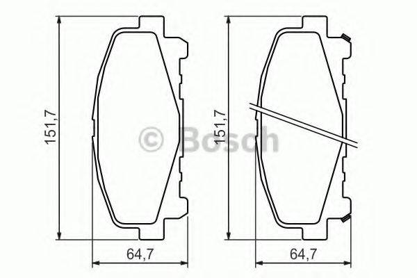 BOSCH 0986494382 Комплект гальмівних колодок, дискове гальмо