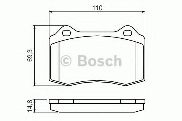 BOSCH 0986494393 Комплект гальмівних колодок, дискове гальмо