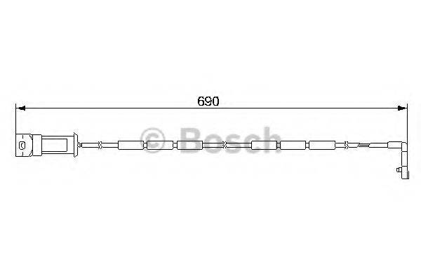 BOSCH 1987474971 Сигналізатор, знос гальмівних колодок