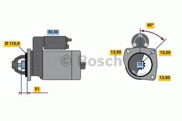 BOSCH 0001263004 Стартер