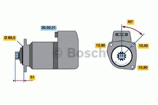 BOSCH 0001416044 Стартер