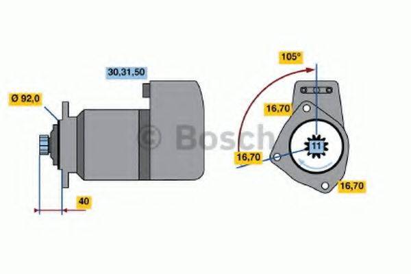 BOSCH 0001417042 Стартер