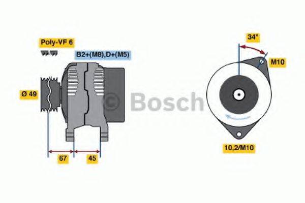 BOSCH 0124525046 Генератор