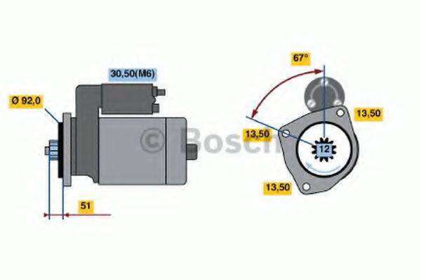 BOSCH 0986022250 Стартер