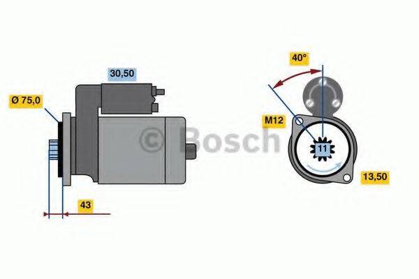 BOSCH 0986022950 Стартер