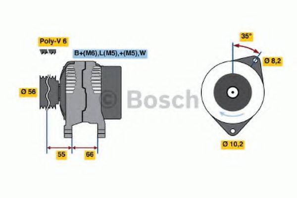 BOSCH 0986040001 Генератор