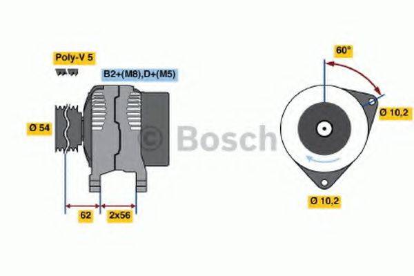 BOSCH 0124225022 Генератор