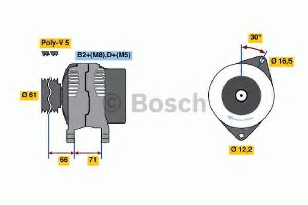 BOSCH 0986042000 Генератор