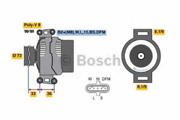 BOSCH 0986047820 Генератор