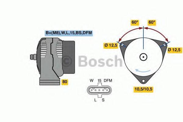 BOSCH 0986049820 Генератор