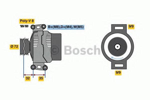 BOSCH 0986080310 Генератор