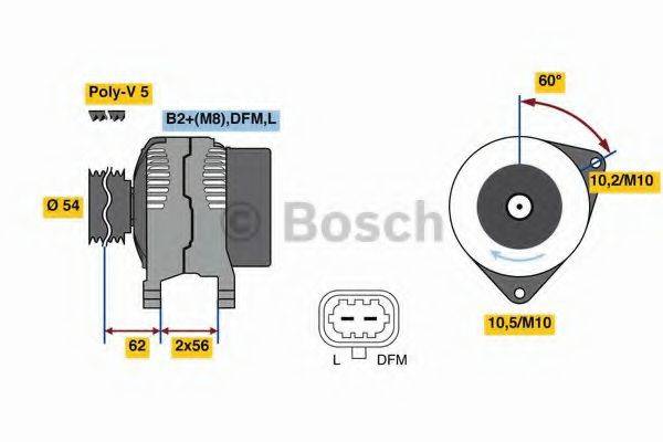 BOSCH 0986081380 Генератор