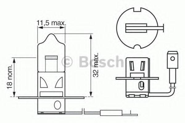 BOSCH 1987302032 Лампа розжарювання, фара далекого світла; Лампа розжарювання, основна фара; Лампа розжарювання, протитуманна фара