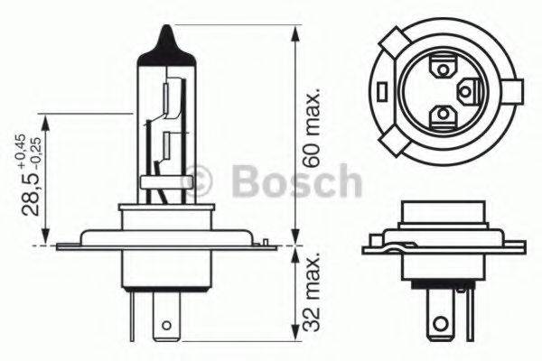 BOSCH 1987302043 Лампа розжарювання, фара далекого світла; Лампа розжарювання, основна фара