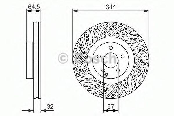 BOSCH 0986479764 гальмівний диск