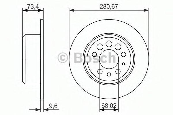 BOSCH 0986479835 гальмівний диск