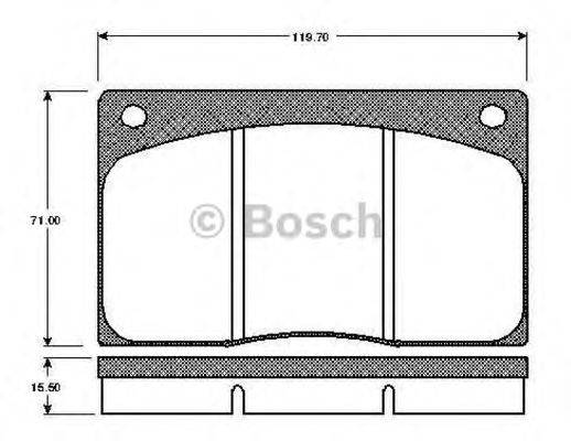 BOSCH 0986TB2057 Комплект гальмівних колодок, дискове гальмо