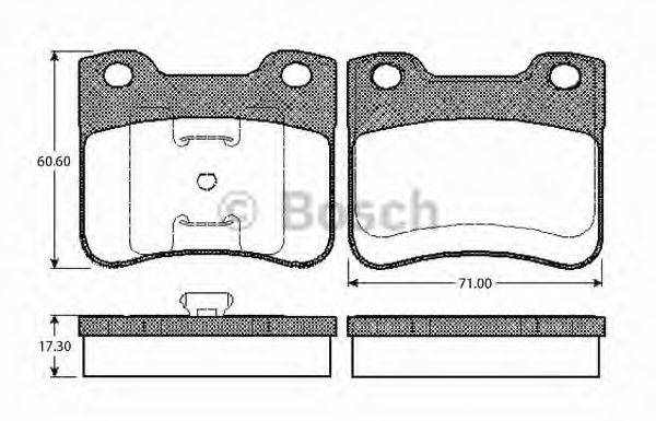 BOSCH 0986TB2129 Комплект гальмівних колодок, дискове гальмо