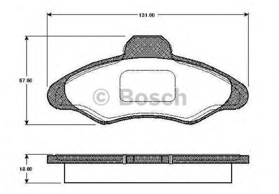 BOSCH 0986TB2184 Комплект гальмівних колодок, дискове гальмо