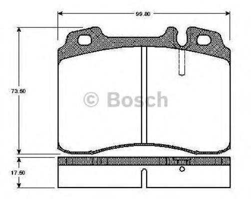 BOSCH 0986TB2203 Комплект гальмівних колодок, дискове гальмо