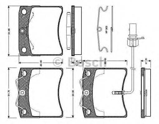 BOSCH 0986TB2210 Комплект гальмівних колодок, дискове гальмо