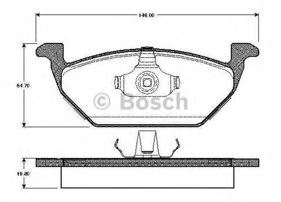 BOSCH 0986TB2313 Комплект гальмівних колодок, дискове гальмо