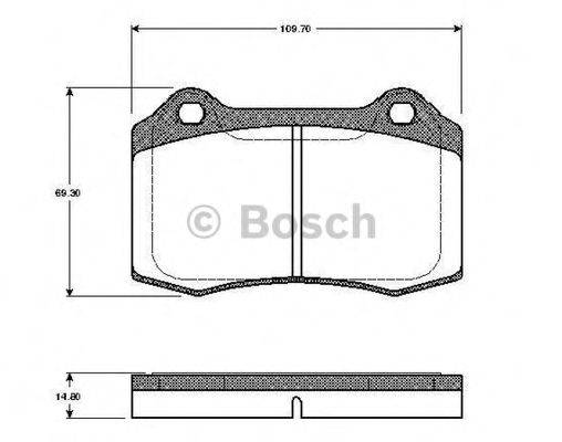 BOSCH 0986TB2244 Комплект гальмівних колодок, дискове гальмо