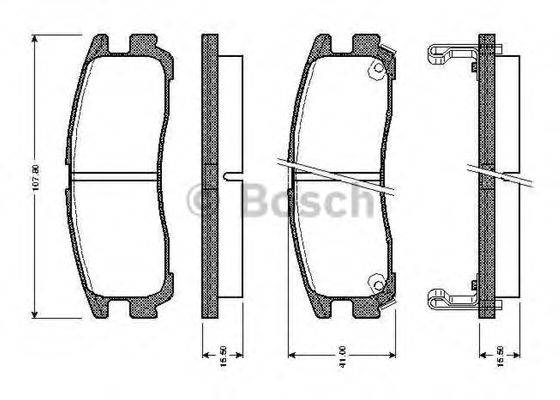 BOSCH 0986TB2615 Комплект гальмівних колодок, дискове гальмо