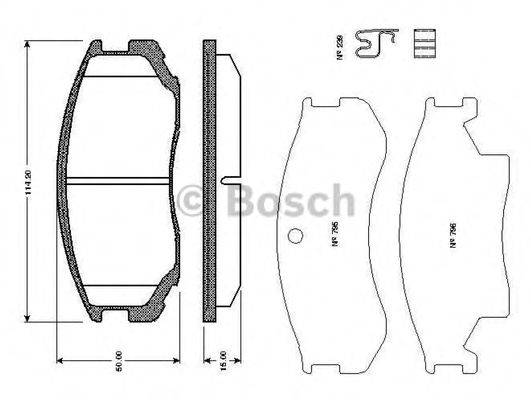 BOSCH 0986TB2651 Комплект гальмівних колодок, дискове гальмо