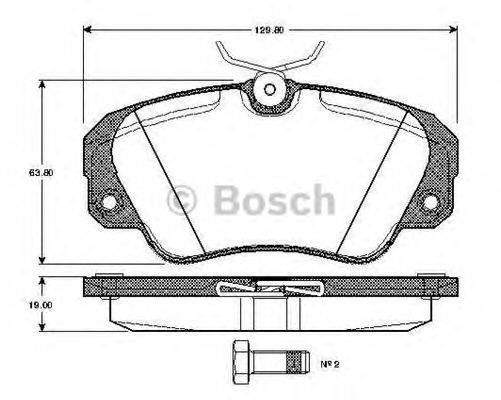 BOSCH 0986TB2666 Комплект гальмівних колодок, дискове гальмо